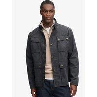 Superdry Mens Wax Racer Zip Front Jacket - Dark Grey
