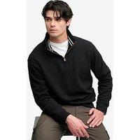 Superdry Essential Serif Logo Half Zip Sweatshirt - Black