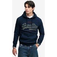 Superdry Vintage Logo Heritage Relaxed Hoodie - Blue