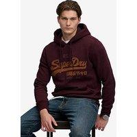 Superdry Vl Heritage Relaxed Fit Graphic Hoodie - Red