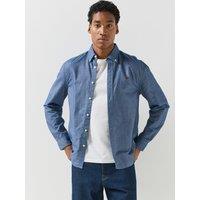 Superdry Preppy Oxford Long Sleeve Shirt - Dark Blue