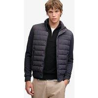 Superdry Interlock Hybrid Jacket - Dark Grey