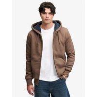 Superdry Mens Borg Lined Full Zip Hoodie - Brown