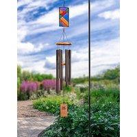 Panacea 86Cm Wind Chime With Stained Glass- Bronze