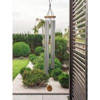 Panacea 145Cm Wood & Aluminum Wind Chime- Silver