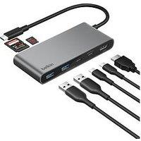 Belkin 7 Port Usb C Hub, Hdmi, Usb A, Usb C & Sd Card Reader