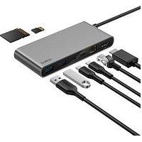 Belkin 8 Port Usb C Hub, Hdmi, Ethernet, Usb A & Sd Card Reader