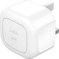 Belkin 30W Usb-C Mains Charger, Folding Pins, White