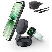 Belkin 25W Qi2 2 In 1 Folding Charger With Apple Watch Charger, Charcoal