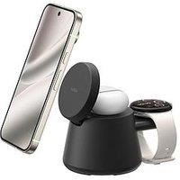 Belkin 25W Qi2 3 In 1 Modular Charging Stand, With Usb-C Watch Holder For Apple, Samsung And Google Watch Charger (Watch Charger Not Included)