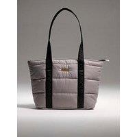 Barbour International Monaco Check Baffle Quilted Tote Bag - Truffle Check