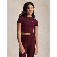 Polo Ralph Lauren Girls Short Sleeve T-Shirt - Dark Red