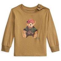 Polo Ralph Lauren Baby Boys Long Sleeve Bear T-Shirt - Beige