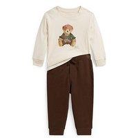Polo Ralph Lauren Baby Boys Bear Jog Set - Cream