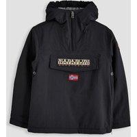 Napapijri Boys Rainforest Half-Zip Hooded Jacket - Black