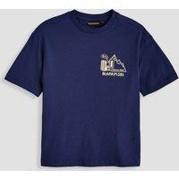 Napapijri Boys Napapijri Graphic Crew Neck Cotton T-Shirt - Navy