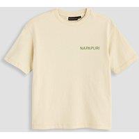 Napapijri Kids Graphic Back Print Regular Fit T-Shirt - Brown