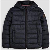 Napapijri Boys Aerons Quilted Hooded Full Zip Hoodie - Black