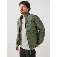 Craghoppers Mens National Trust Quilted Stretch Full Zip Jacket - Green