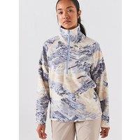 Craghoppers Womens Annjela Half Zip Printed Microfleece Fleece - Blue