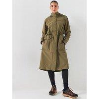 Craghoppers Womens National Trust Aquadry 2.5-Layer Waterproof Longline Shell Jacket - Brown