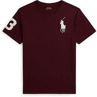 Polo Ralph Lauren Boys Large Pony Short Sleeve T-Shirt - Dark Red
