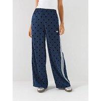 Adidas Originals Womens Satin Polka Dot Wide Leg Pant - Navy