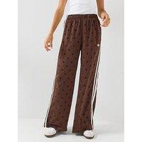 Adidas Originals Women'S Satin Polka Dot Wide Leg Pant - Brown