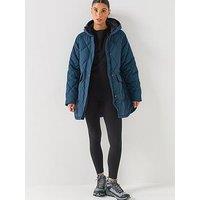 Craghoppers Womens Sweetgrass Hooded Quilted Longline Jacket - Blue