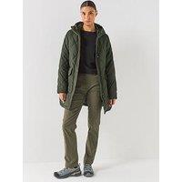 Craghoppers Womens National Trust Hooded Quilted Longline Jacket - Sweetgrass