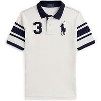 Polo Ralph Lauren Boys Stripe Short Sleeve Polo Shirt - Cream