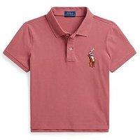 Polo Ralph Lauren Girls Large Pony Stretch Polo Shirt - Pink