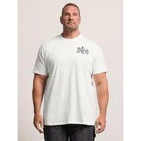 Badrhino Don'T Worry Beer Happy' T-Shirt Extra Long - White