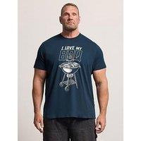 Badrhino My Bbq' Placement T-Shirt - Blue