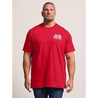 Badrhino Grill & Chill' Placement T-Shirt Extra Long - Red