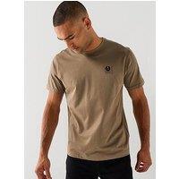Belstaff Left Chest Patch Logo Regular Fit T-Shirt - Beige