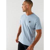 Belstaff Left Chest Patch Logo Regular Fit T-Shirt - Light Blue