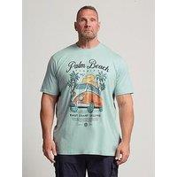 Badrhino Palm Beach Vw T-Shirt (Extra Long) - Blue