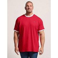 Badrhino Ringer T-Shirt Extra Long - Red