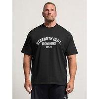 Badrhino Ironrhino Strength Department T-Shirt - Black