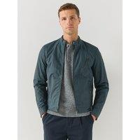 Belstaff Mens Sideline Waxed Cotton Zip-Through Jacket - Dark Blue