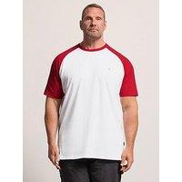 Badrhino Raglan T-Shirt Extra Long - Red/White