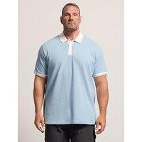 Badrhino Mini Check Polo Shirt - Blue