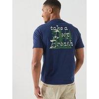 Napapijri Mens S-Yose Back Graphic Crew Neck T-Shirt - Black