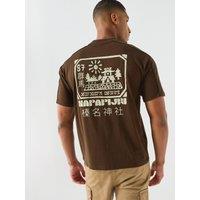 Napapijri Mens Teza T-Shirt - Brown