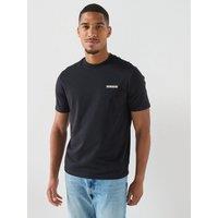 Napapijri Mens Small Box Short Sleeve T Shirt - Black