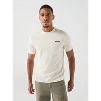 Napapijri Mens Small Box Short Sleeve T Shirt - Beige