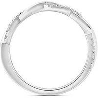 Love Diamond Platinum Plated Lab-Grown Diamond 0.15Ct Twist Eternity Ring
