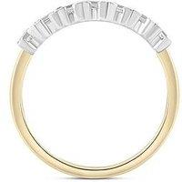 Love Diamond 18Ct Plated Lab-Grown Diamond 0.70Ct Asscher Cut Seven Stone Ring