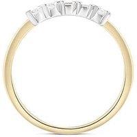 Love Diamond 9Ct Lab-Grown Diamond 0.50Ct Emerald Cut Five Stone Ring